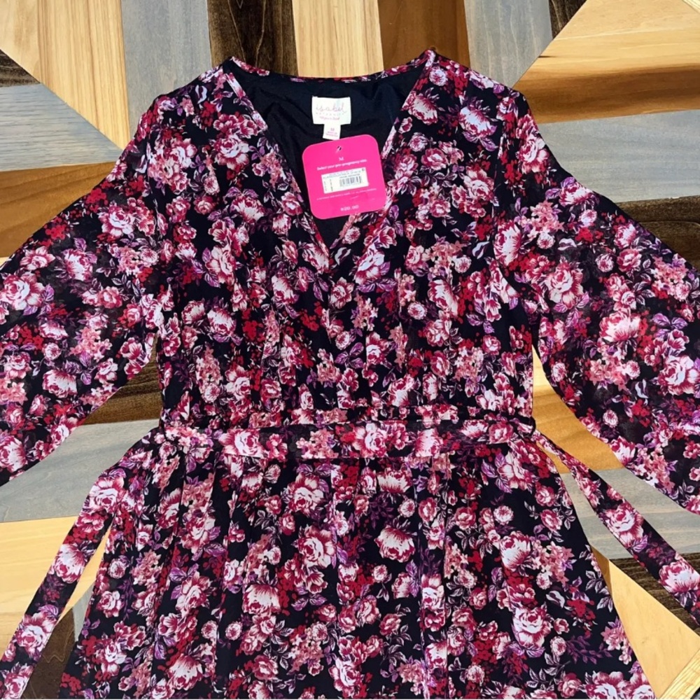 Isabel Maternity Floral Long Sleeve Dress